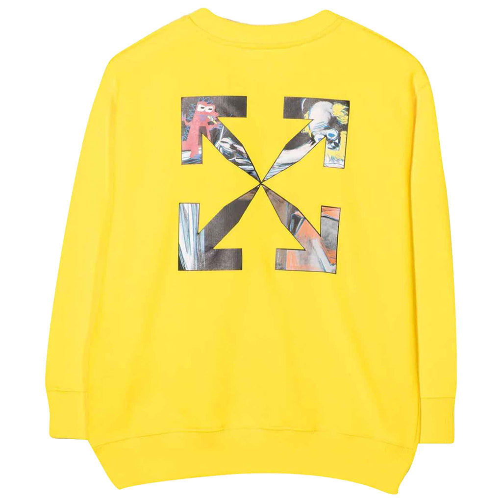 Yellow Monster Arrow Crew-neck Sweatshirt