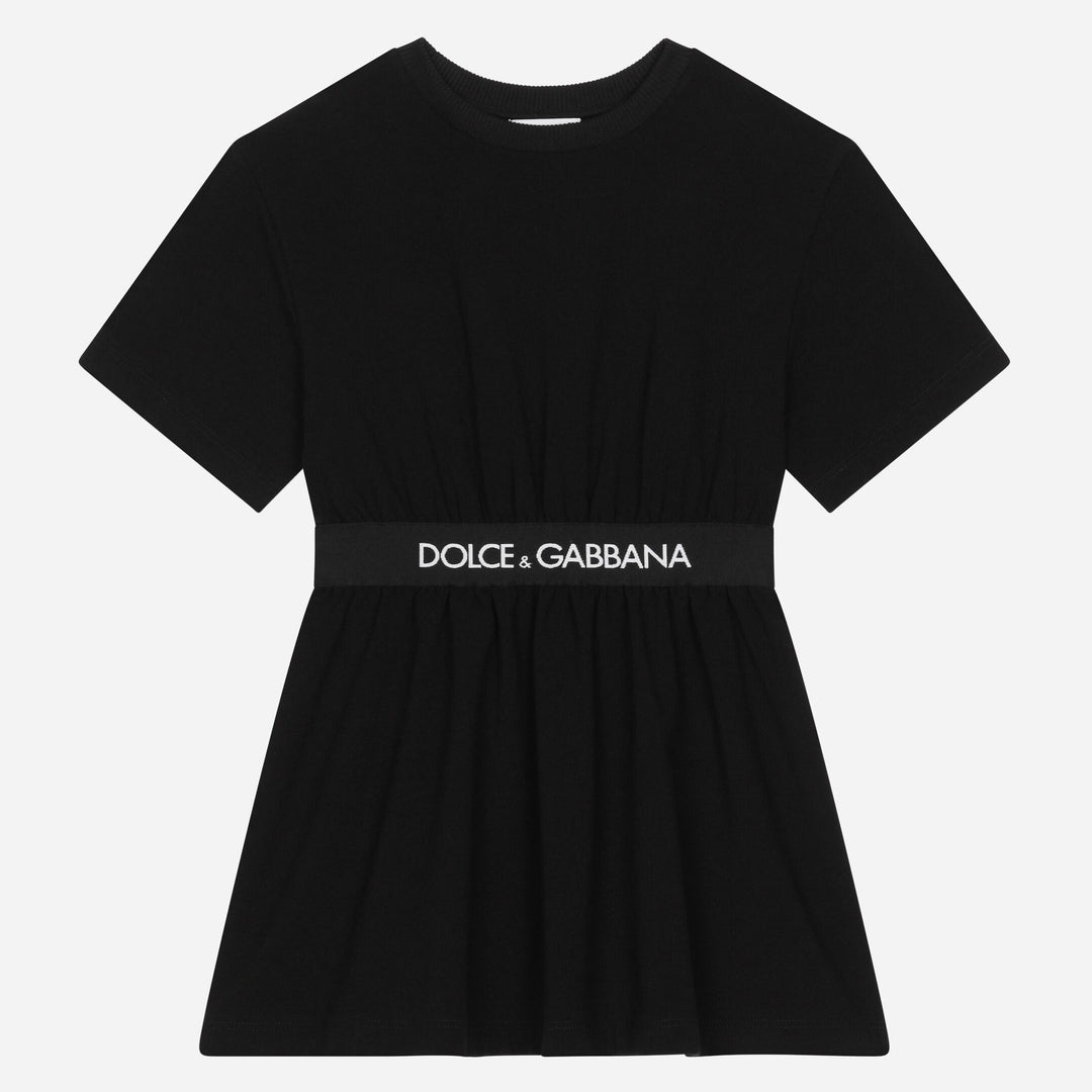 dg-Black Logo Waistband Dress-l5jd6e-g7i0d-n0000