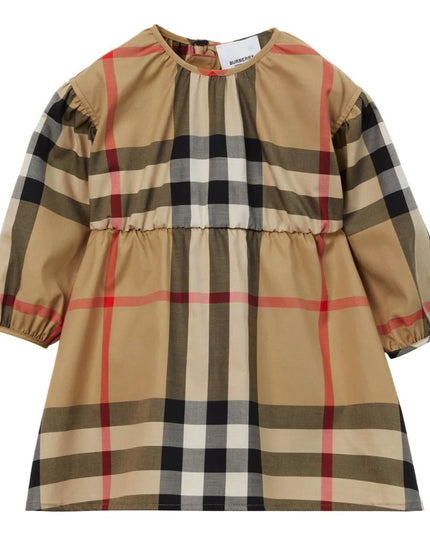 burberry-8069278-Beige Check Dress-126551-a7028