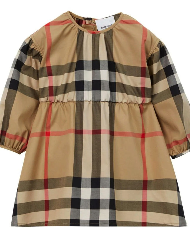 burberry-8069278-Beige Check Dress-126551-a7028