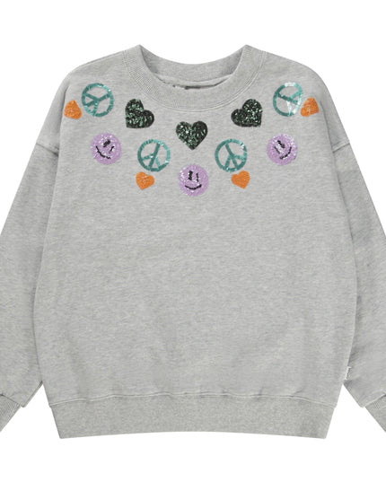 molo-Gray Maxi Sweatshirt-2w23j210-3300