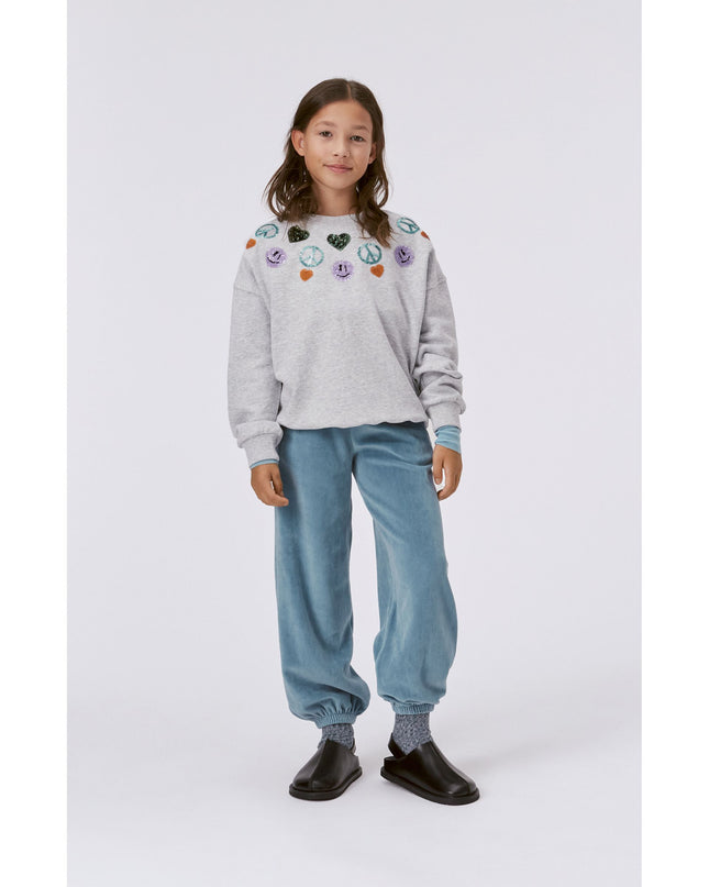 molo-Gray Maxi Sweatshirt-2w23j210-3300