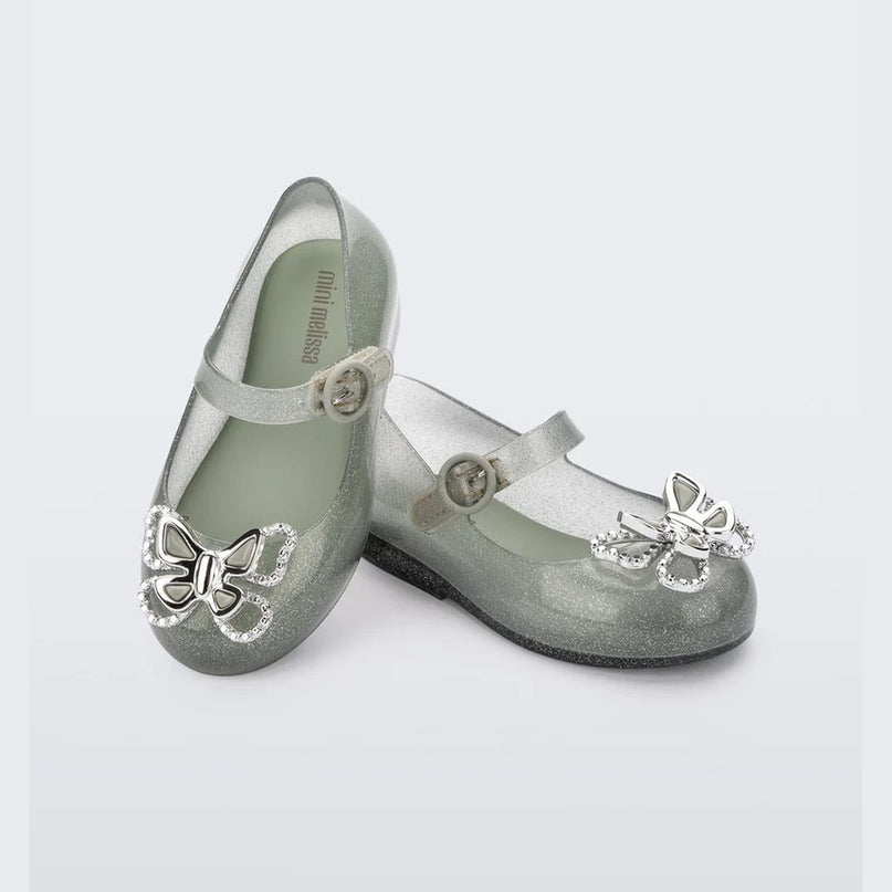 melissa-mini-melissa-sweet-love-fly-bb-35717-as456-Glitter Green Sandals