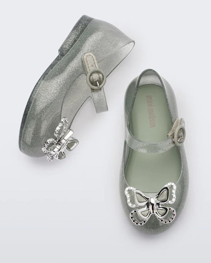melissa-mini-melissa-sweet-love-fly-bb-35717-as456-Glitter Green Sandals