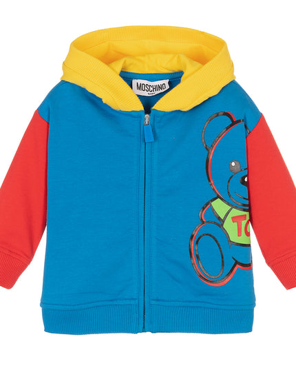 moschino-Multicolor Zip Up Hoodie-muf047-lda18-40641