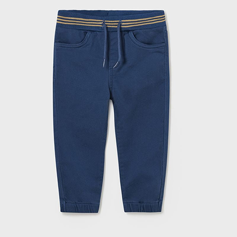 Blue Drawstring Jogger Pants