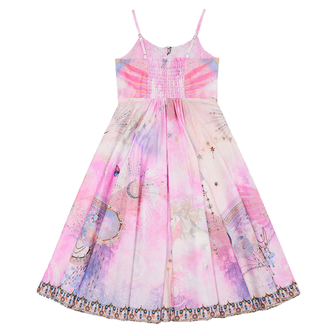 camilla-Pink Tie Front Maxi Dress-00019654
