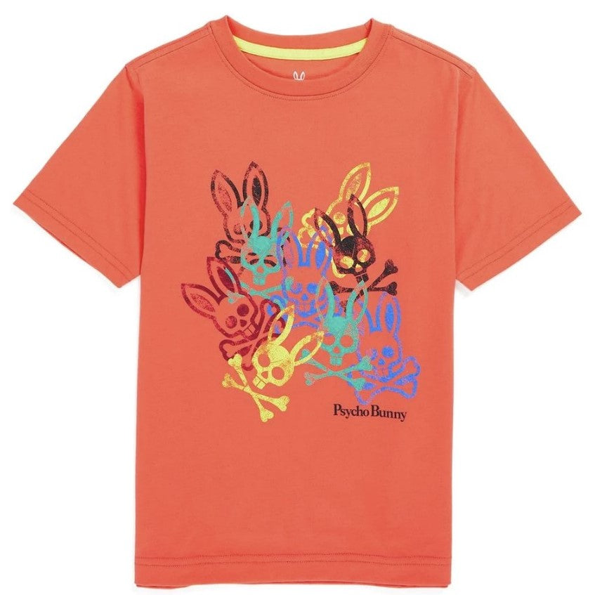 psycho-bunny-b0u893u1pc-823-Orange Chrystie Graphic T-Shirt