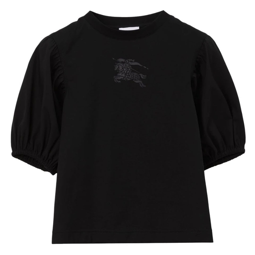 burberry-8068949-Black EKD Puff-Sleeves Cotton T-Shirt-130828-a1189