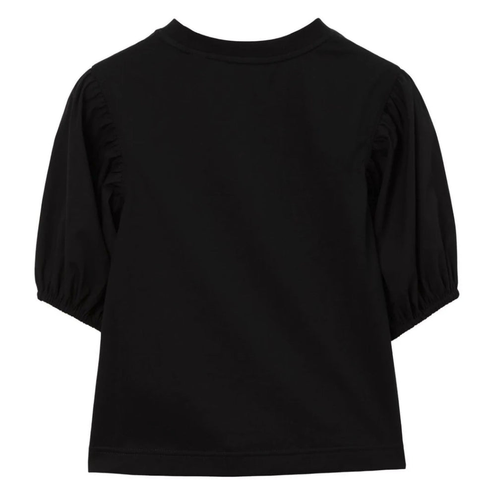 burberry-8068949-Black EKD Puff-Sleeves Cotton T-Shirt-130828-a1189