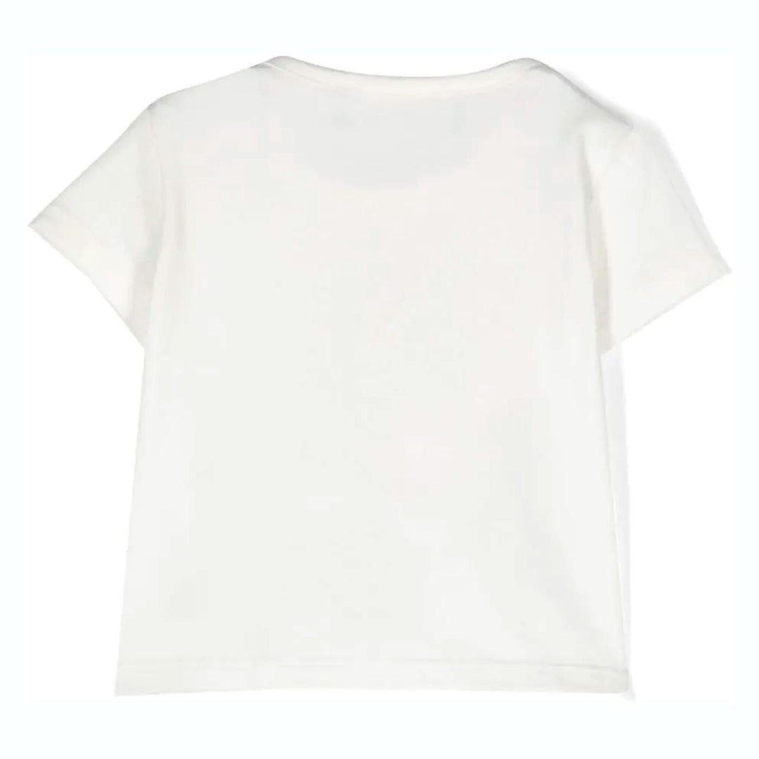 versace-1009113-1a06482-2w070-White Graphic Logo Print T-Shirt