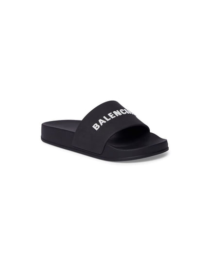 balenciaga-Pool Logo Rubber Slides-693777w1s801006