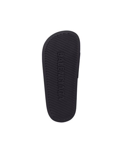 balenciaga-Pool Logo Rubber Slides-693777w1s801006