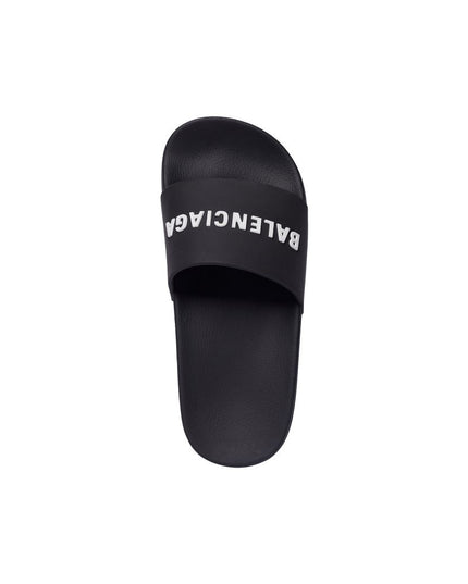 balenciaga-Pool Logo Rubber Slides-693777w1s801006