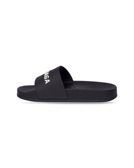balenciaga-Pool Logo Rubber Slides-693777w1s801006