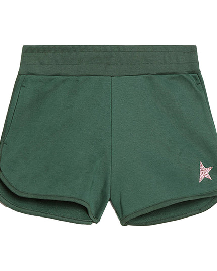 golden-goose-gkp01432-p000917-35845Green Logo Print Shorts