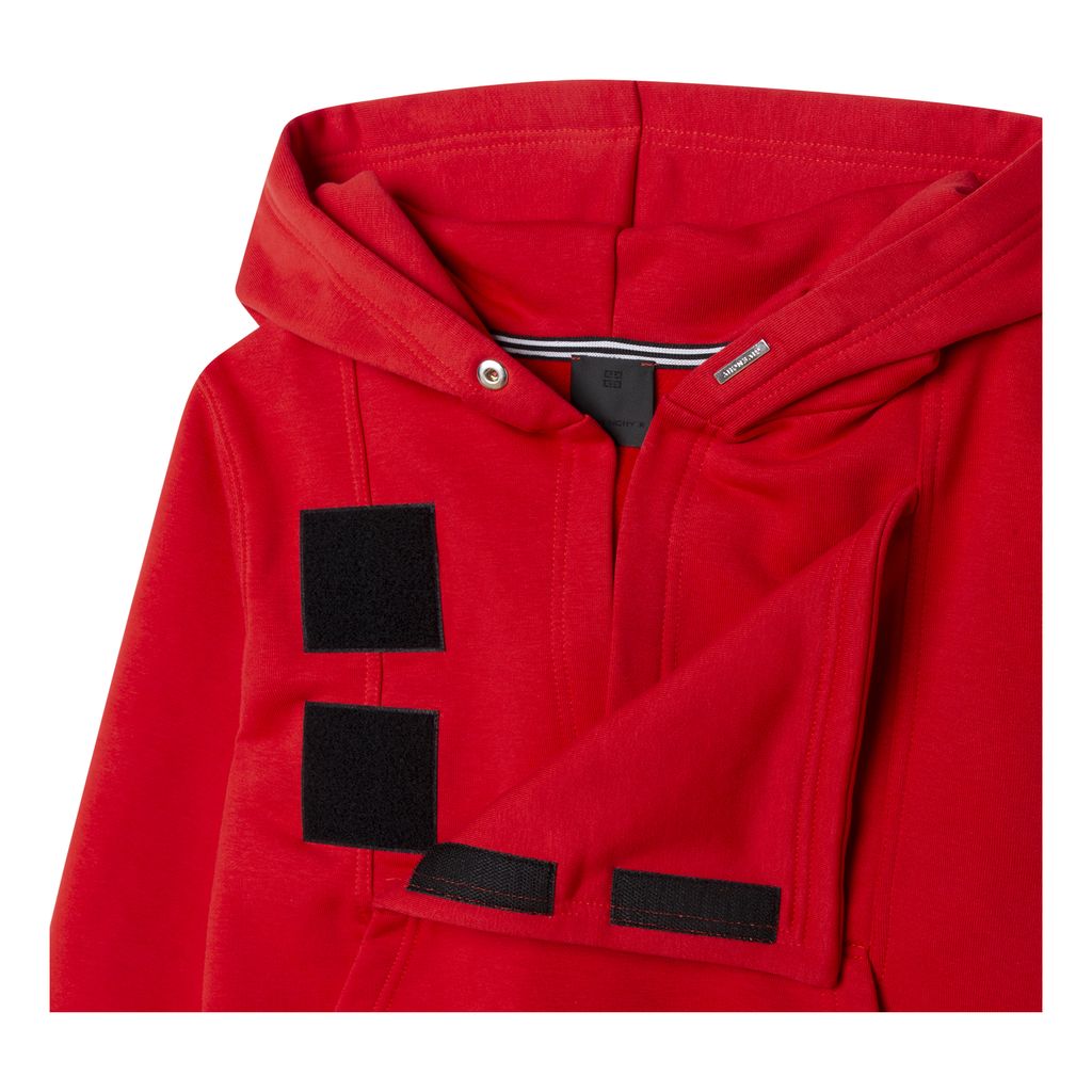 givenchy-h25364-991-Red Logo Hoodie