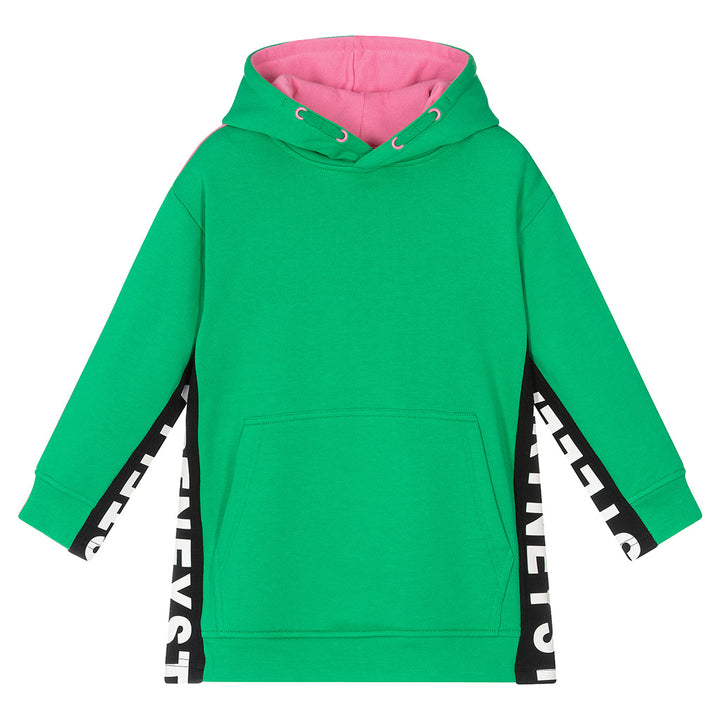 Green Logo Tape Hoodie Dress