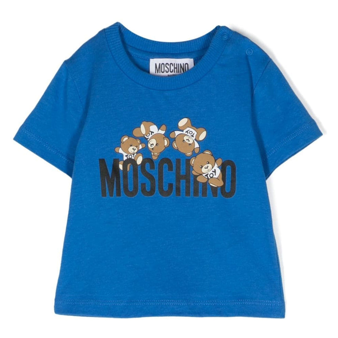 moschino-Blue Teddy Bear Logo T-Shirt-mwm032-laa03-40289
