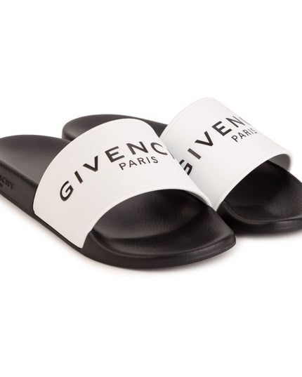 givenchy-White Logo Slides-h29062-10b