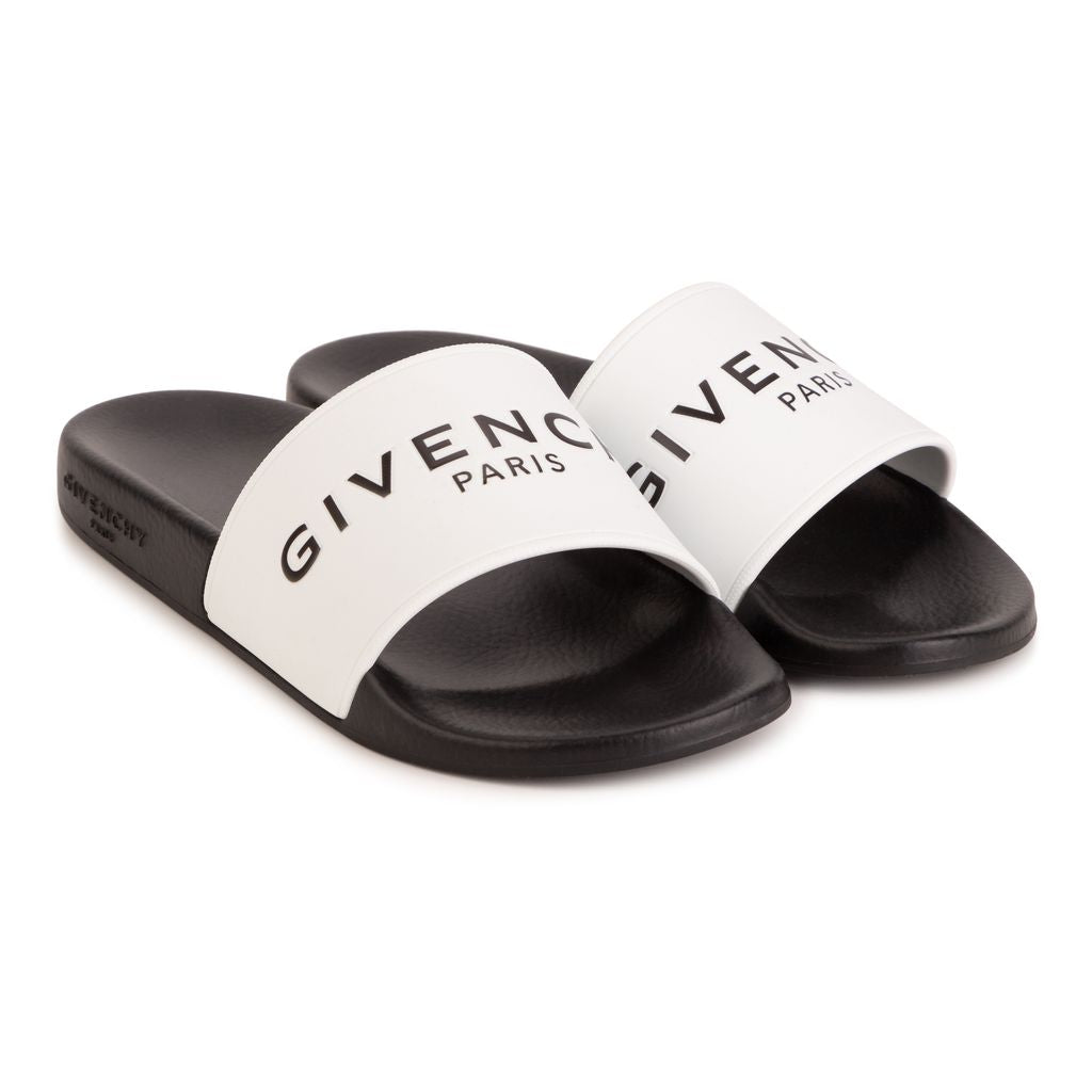 givenchy-White Logo Slides-h29062-10b