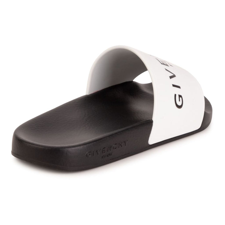 givenchy-White Logo Slides-h29062-10b