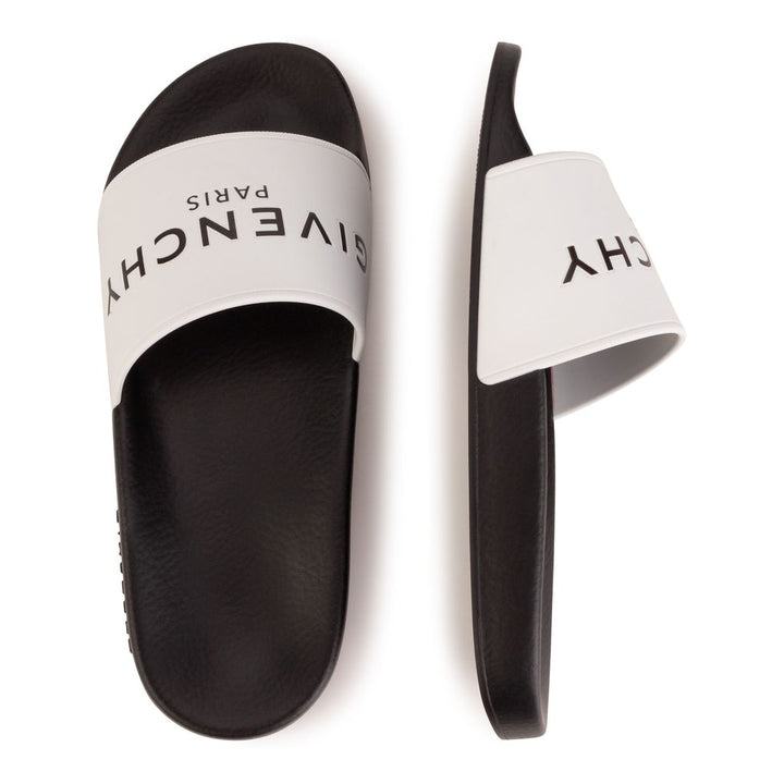 givenchy-White Logo Slides-h29062-10b