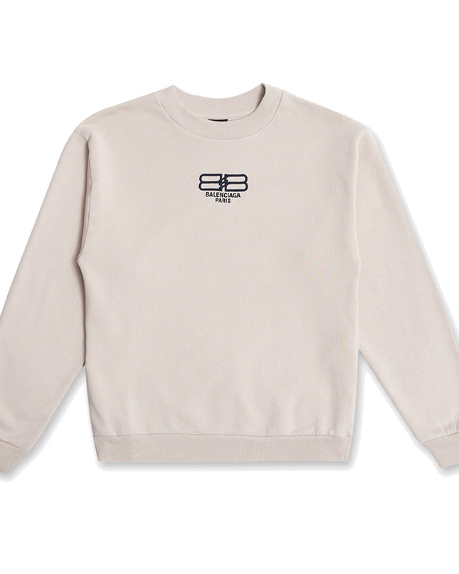 balenciaga-Beige Logo Sweatshirt-682018-tmvk8-9364