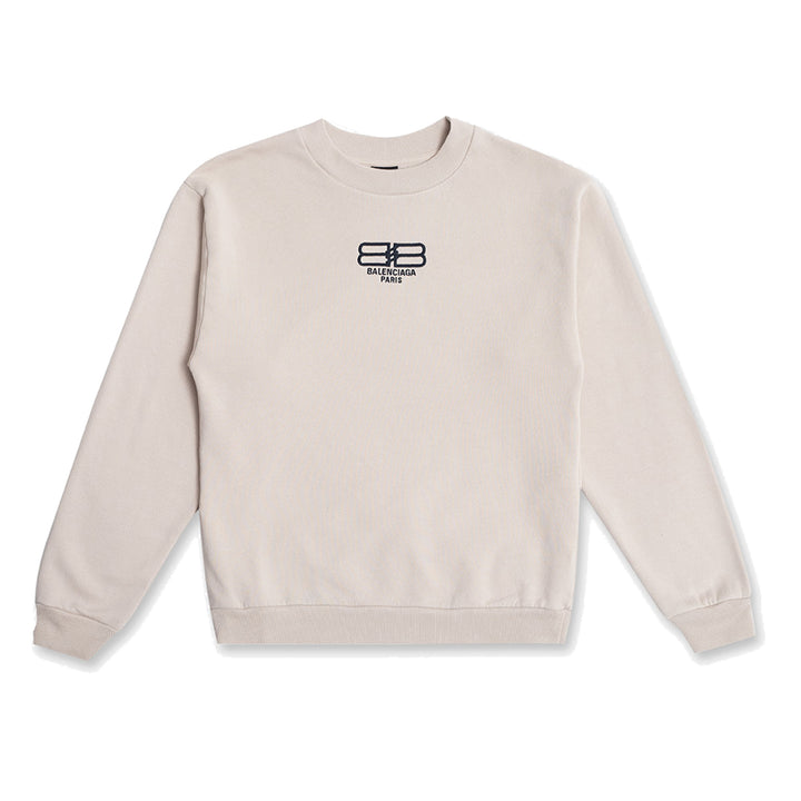 balenciaga-Beige Logo Sweatshirt-682018-tmvk8-9364