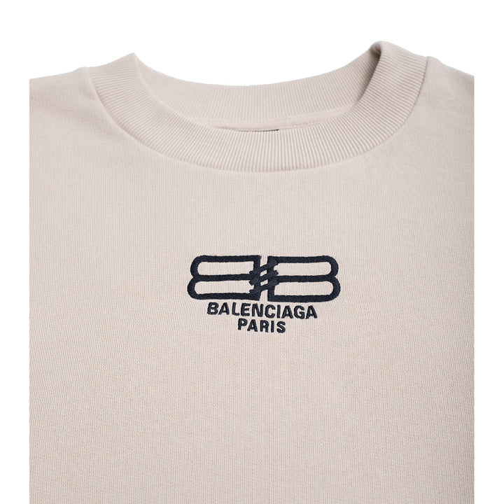 balenciaga-Beige Logo Sweatshirt-682018-tmvk8-9364