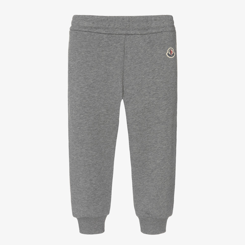 moncler-Gray Cotton Logo Joggers-h2-954-8h000-04-809b3-986