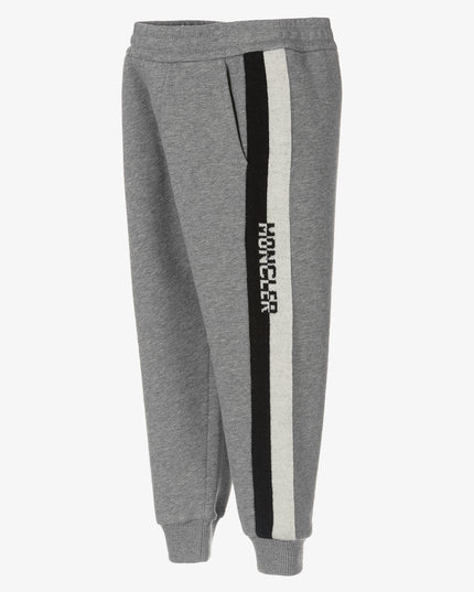 moncler-Gray Cotton Logo Joggers-h2-954-8h000-04-809b3-986