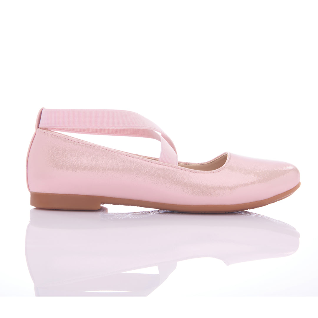 Pink Satin Ballerina Flats
