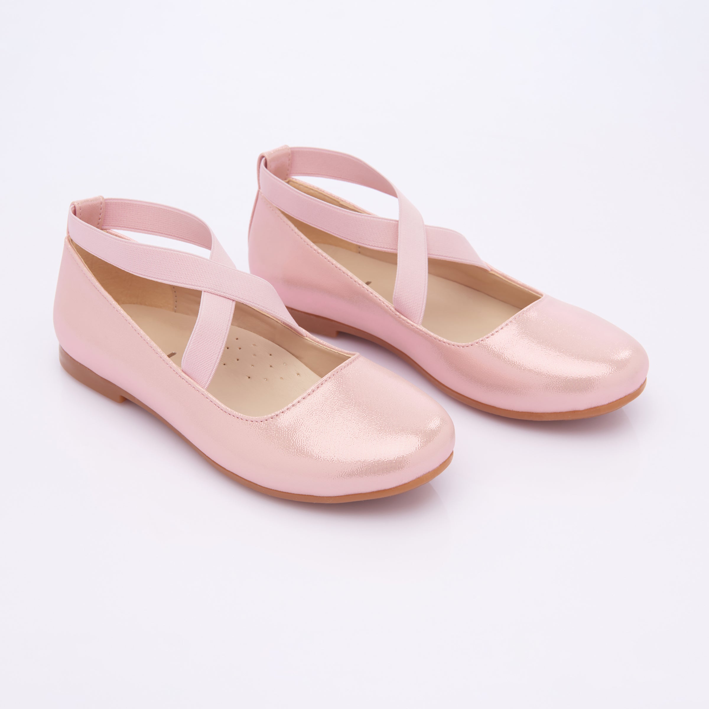 Pink discount satin flats