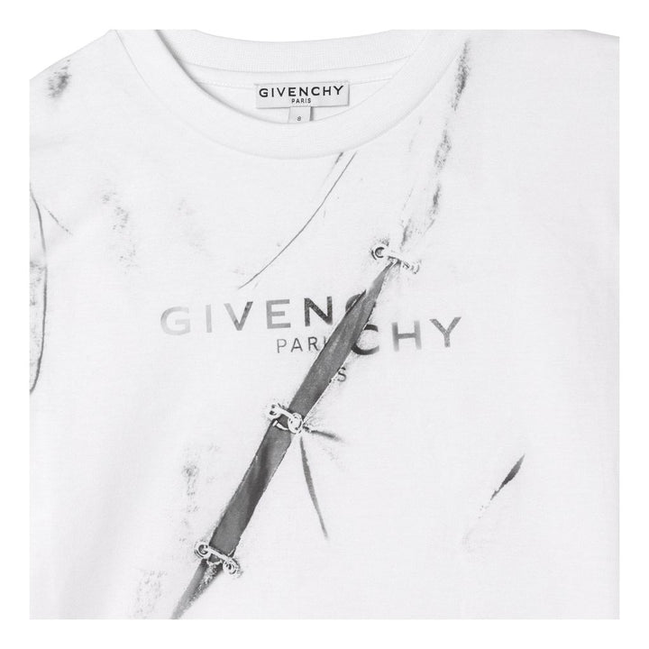 givenchy-White Logo & Cracks T-Shirt-h25301-10b