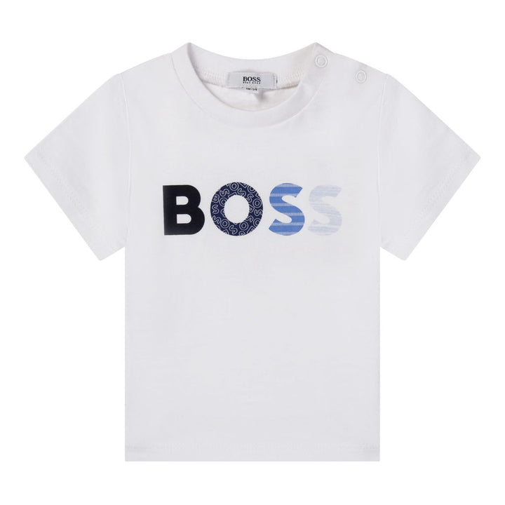 boss-White Logo T-Shirt-j95329-10b