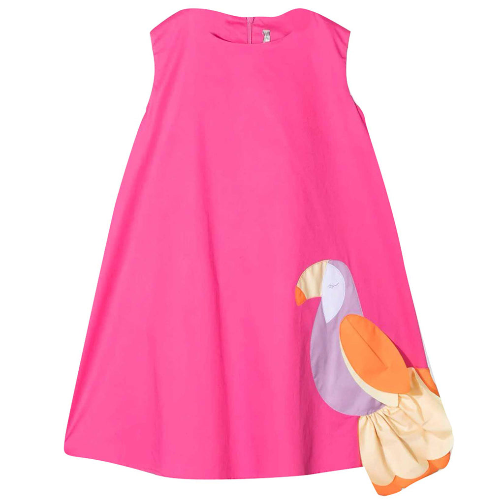kids-atelier-kid-girl-il-gufo-bright-pink-toucan-dress-p21va274c0046-3562-pink-hibiscus-lilac
