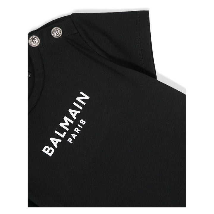 balmain-Black Logo T-Shirt-bu8501-z1751-930bc