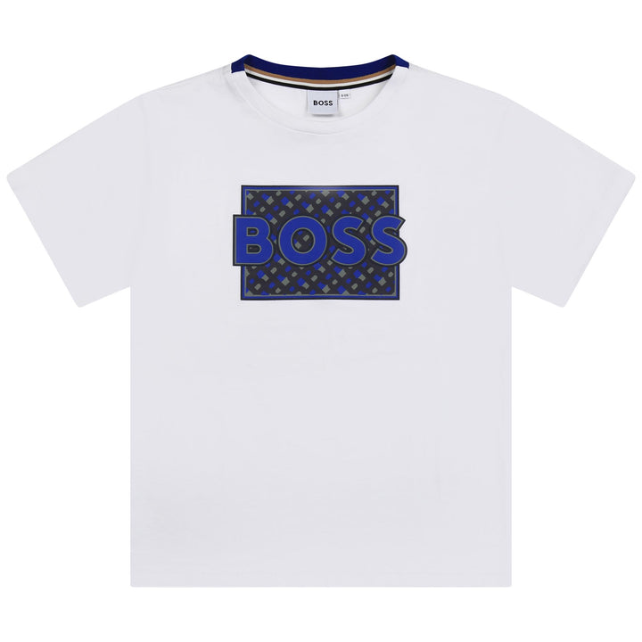 boss-j25o14-10p-White Logo T-Shirt