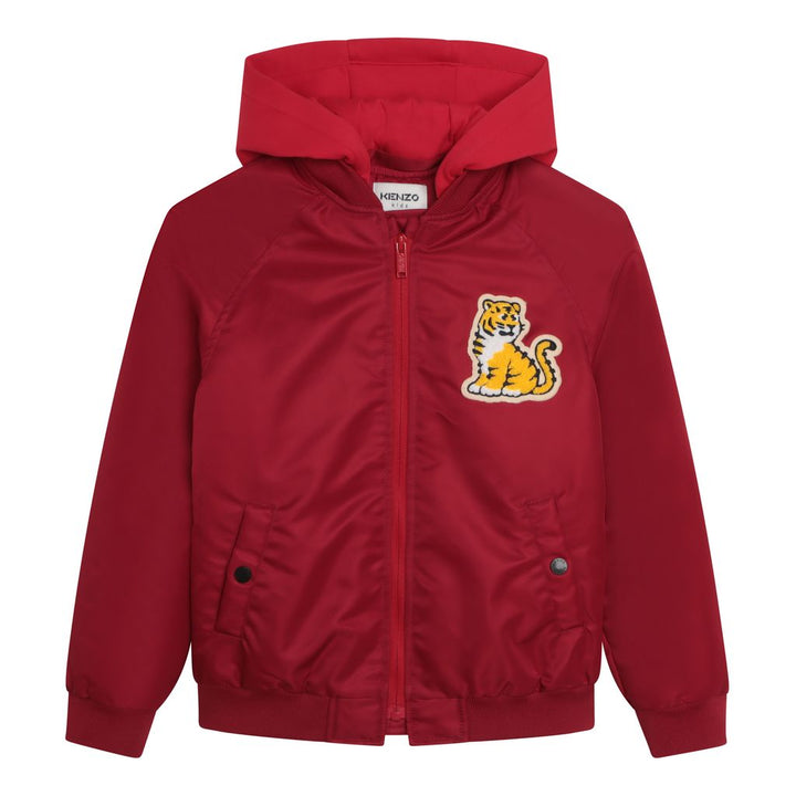 kenzo-Red Hooded Logo Jacket-k16088-978
