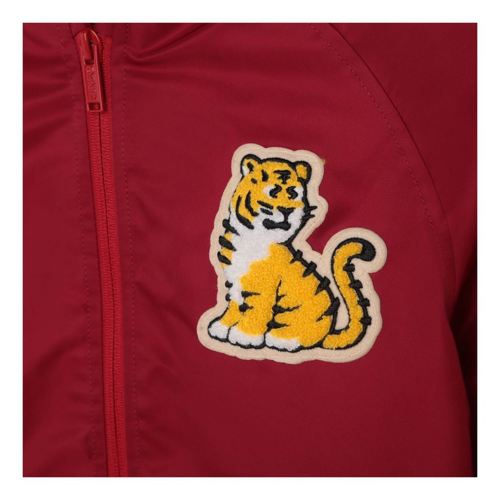 kenzo-Red Hooded Logo Jacket-k16088-978
