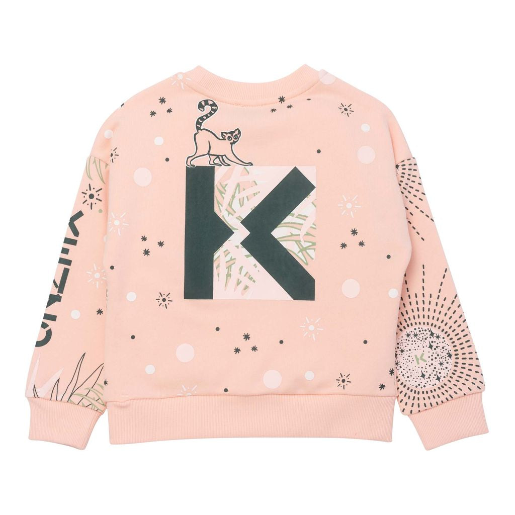 Girls pink kenzo jumper hot sale