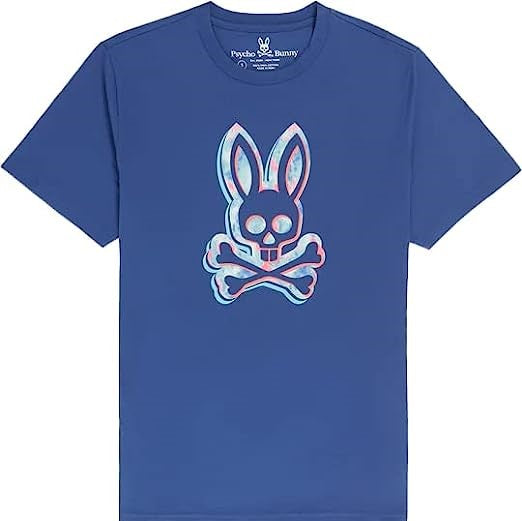 psycho-bunny-b0u332w1pc-426-Blue Meyer Bunny T-Shirt