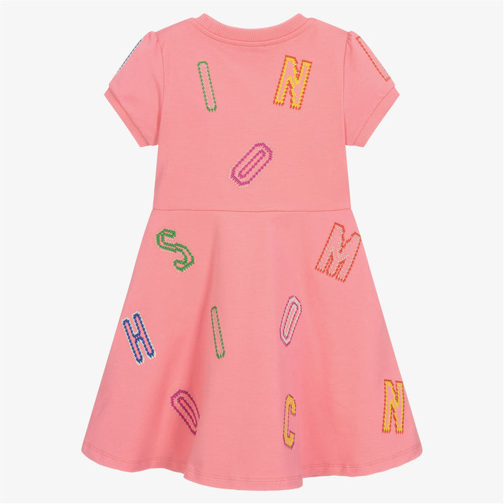 moschino-Pink Lettering Fleece Dress-hdv0d9-lda00-51047