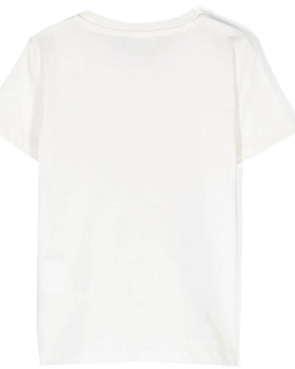 versace-White Glitter Medusa Logo T-Shirt-1000052-1a07216-2w070