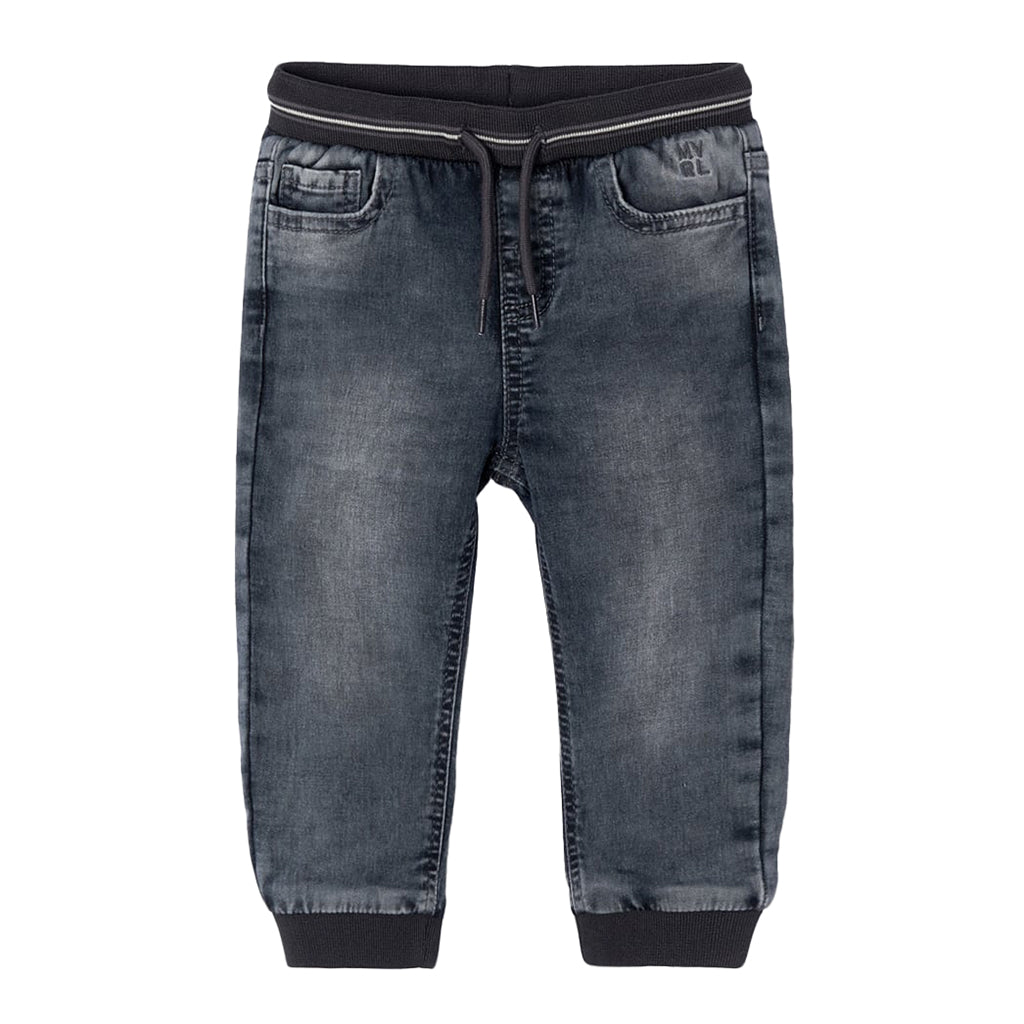 Grey Soft Denim Joggers
