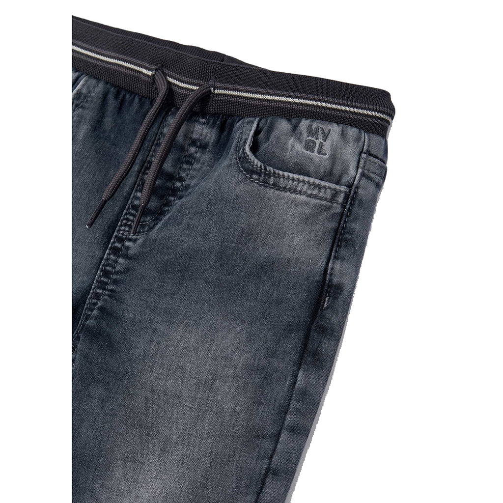 Grey Soft Denim Joggers