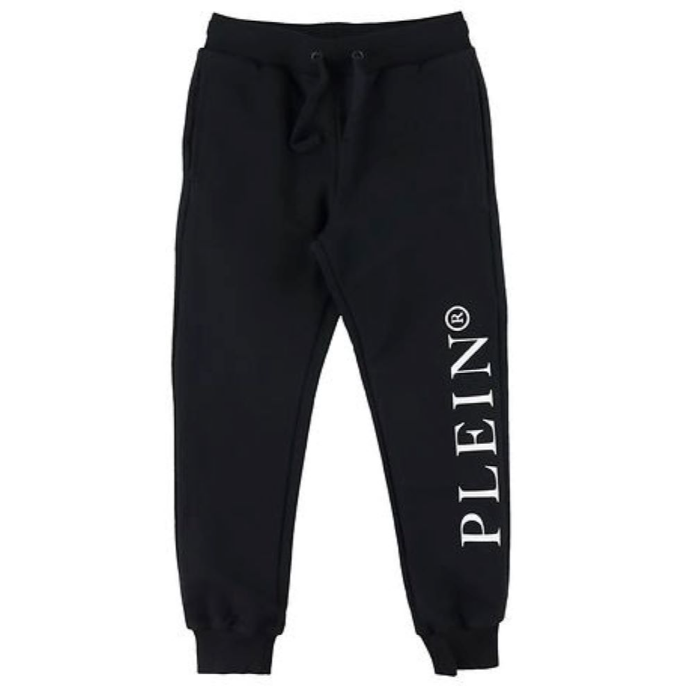 philipp-plein-Black Logo Sweatpants-2up00e-lda45-60100