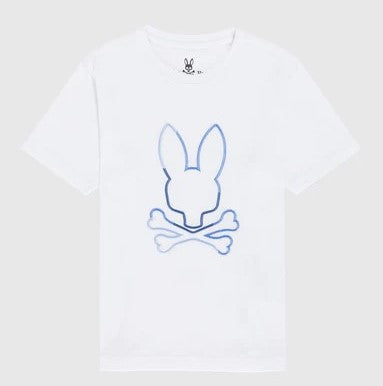 psycho-bunny-b0u410w1pc-100-White Calle Graphic T-Shirt