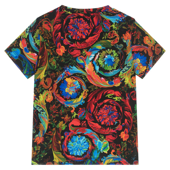 versace-Multicolor Barocco T-Shirt-1000129-1a04738-5b020